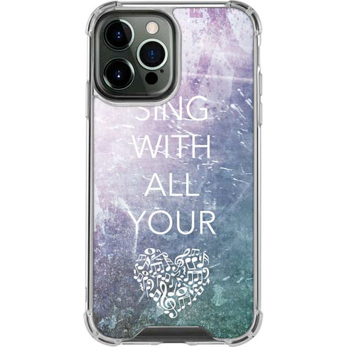 Sing With All Your Heart iPhone 14 Pro Max Clear Case