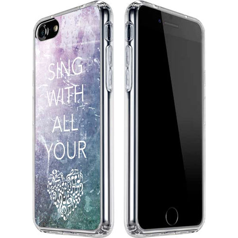 Sing With All Your Heart iPhone SE (2nd & 3rd Gen) Clear Case
