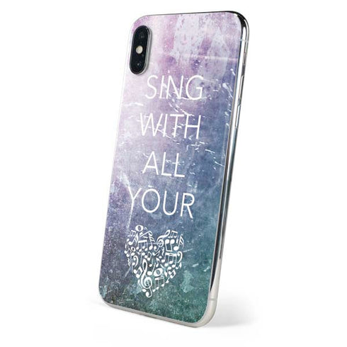 Sing With All Your Heart iPhone X Skin