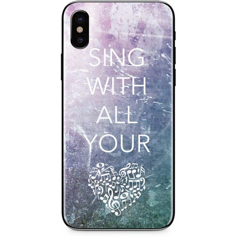 Sing With All Your Heart iPhone XS Skin