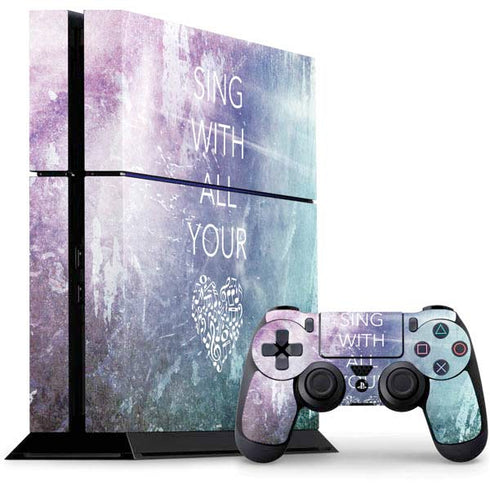 Sing With All Your Heart PS4 Console and Controller Bundle Skin