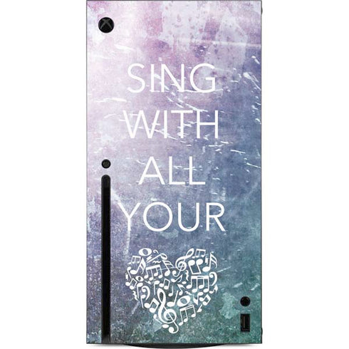 Sing With All Your Heart Xbox Series X Console Skin