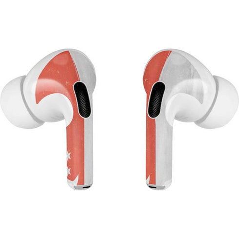 Singapore Flag Distressed AirPods Pro 2nd Gen Skin