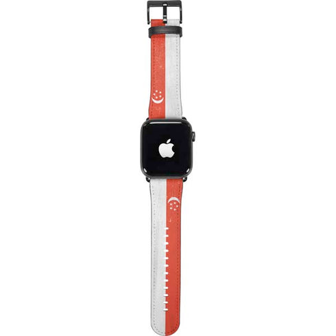 Singapore Flag Distressed Apple Watch Band 42-44mm
