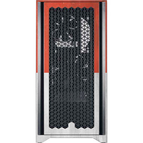 Singapore Flag Distressed Corsair 4000D Tempered Glass Mid-Tower ATX Case Skin