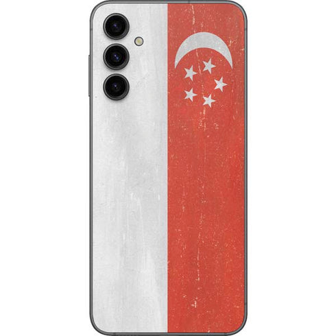 Singapore Flag Distressed Galaxy A14 5G Skin