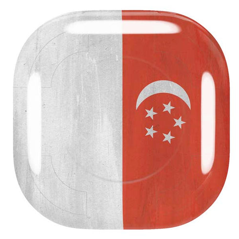 Singapore Flag Distressed Galaxy Buds Live Skin