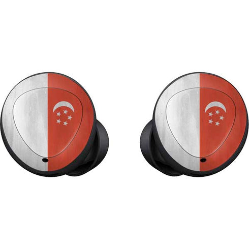 Singapore Flag Distressed Galaxy Buds Skin