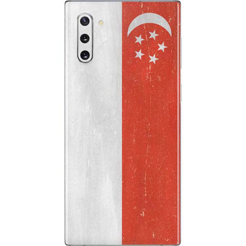 Singapore Flag Distressed Galaxy Note 10 Skin
