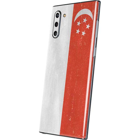Singapore Flag Distressed Galaxy Note 10 Skin
