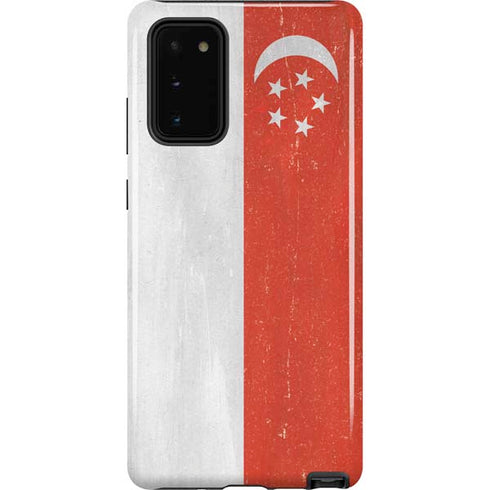 Singapore Flag Distressed Galaxy Note20 5G Pro Case