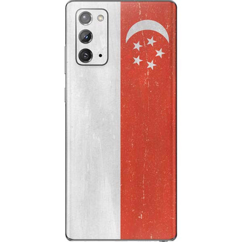 Singapore Flag Distressed Galaxy Note20 5G Skin
