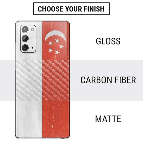 Singapore Flag Distressed Galaxy Note20 5G Skin