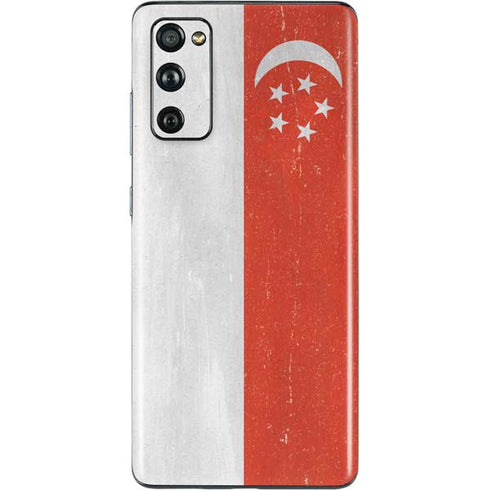 Singapore Flag Distressed Galaxy S20 Fan Edition Skin
