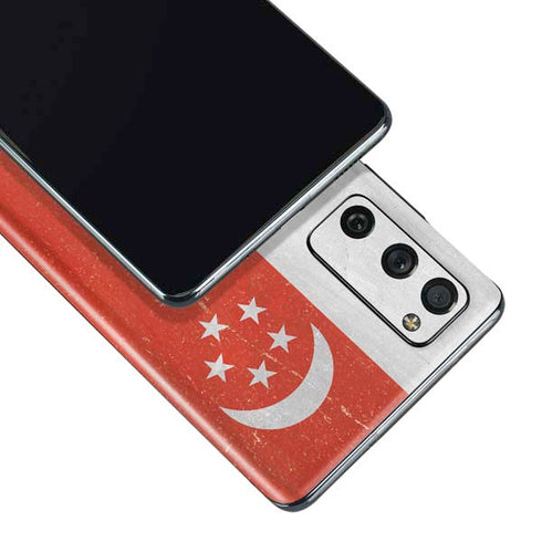 Singapore Flag Distressed Galaxy S20 Fan Edition Skin