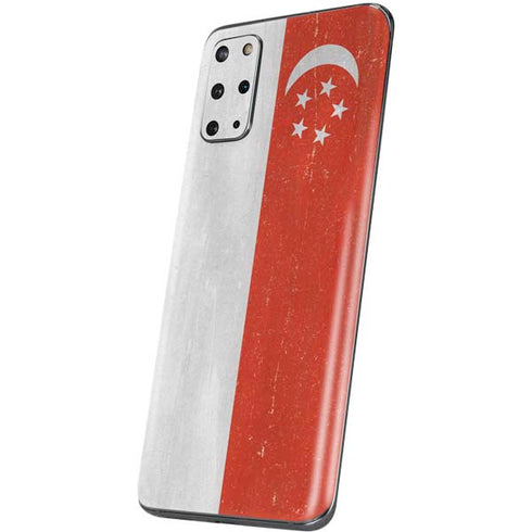 Singapore Flag Distressed Galaxy S20 Plus Skin