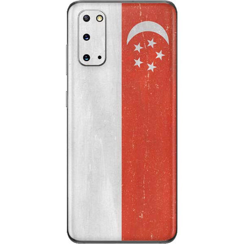 Singapore Flag Distressed Galaxy S20 Skin