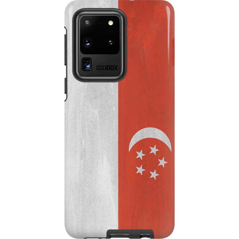 Singapore Flag Distressed Galaxy S20 Ultra 5G Pro Case