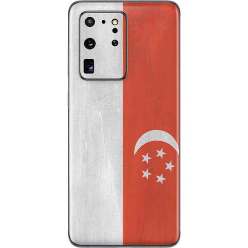 Singapore Flag Distressed Galaxy S20 Ultra 5G Skin