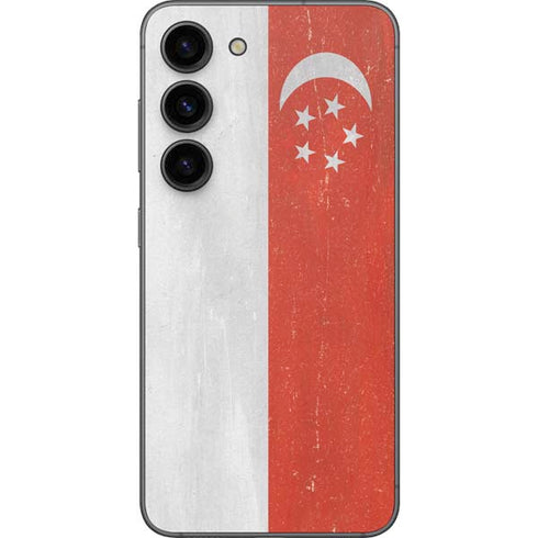 Singapore Flag Distressed Galaxy S23 Skin