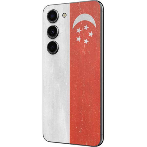 Singapore Flag Distressed Galaxy S23 Skin