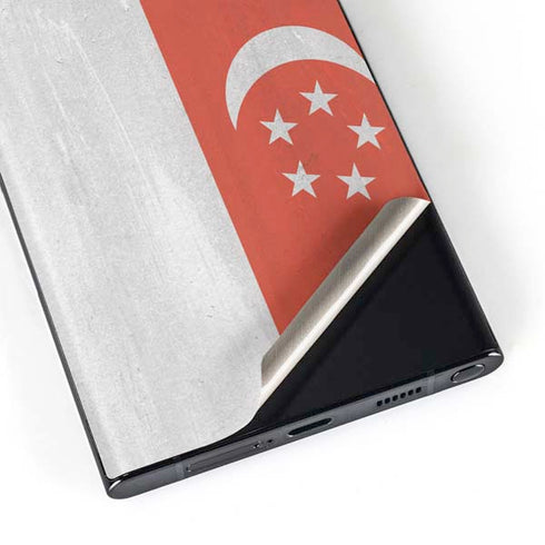 Singapore Flag Distressed Galaxy S23 Ultra Skin