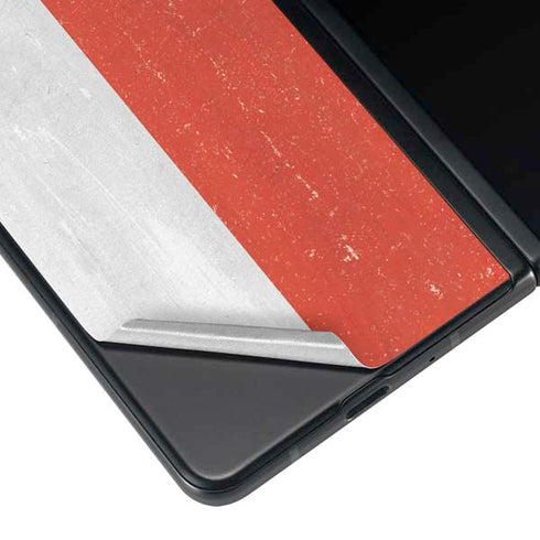 Singapore Flag Distressed Galaxy Z Fold3 5G Skin