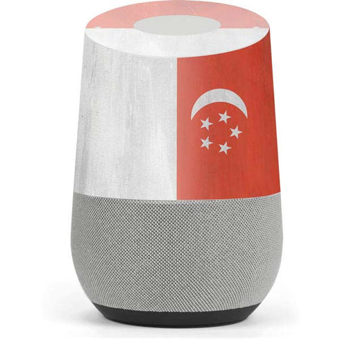 Singapore Flag Distressed Google Home Skin