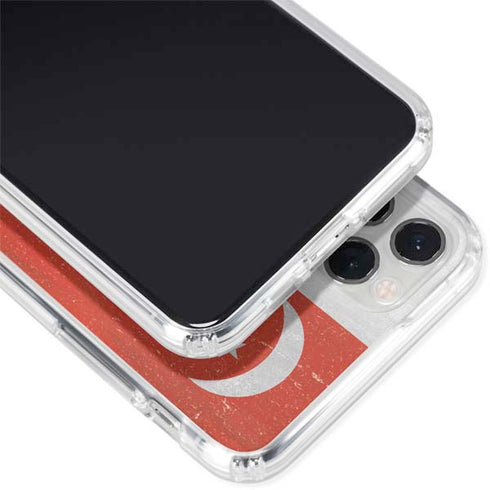 Singapore Flag Distressed iPhone 11 Pro Clear Case