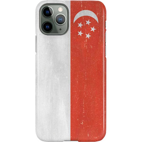 Singapore Flag Distressed iPhone 11 Pro Lite Case