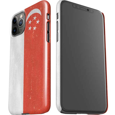 Singapore Flag Distressed iPhone 11 Pro Lite Case