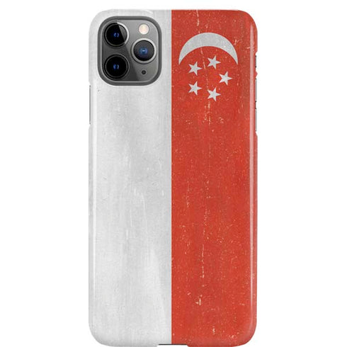 Singapore Flag Distressed iPhone 11 Pro Max Lite Case