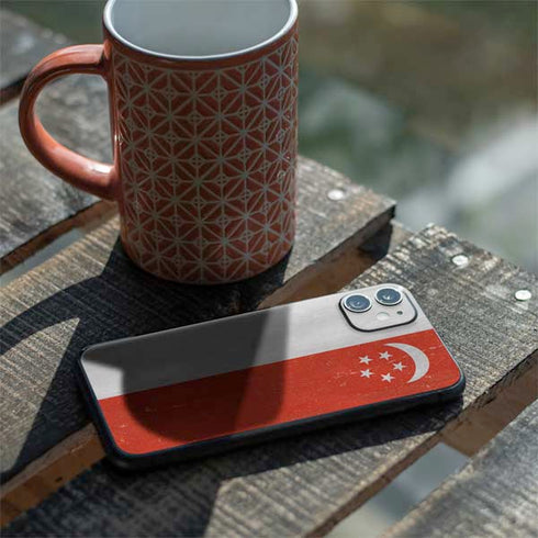Singapore Flag Distressed iPhone 11 Skin