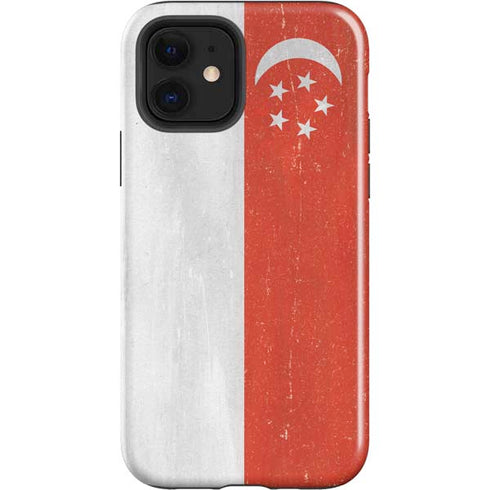 Singapore Flag Distressed iPhone 12 Impact Case