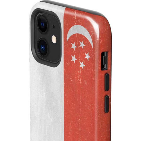 Singapore Flag Distressed iPhone 12 Impact Case