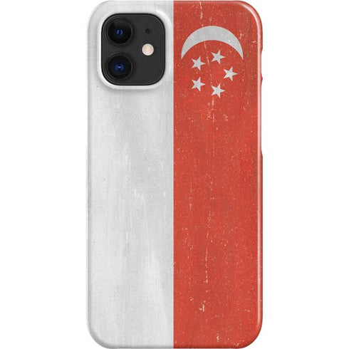 Singapore Flag Distressed iPhone 12 Mini Lite Case