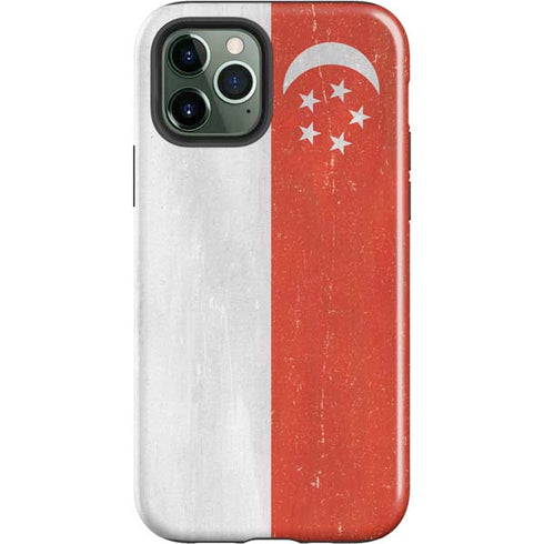 Singapore Flag Distressed iPhone 12 Pro Impact Case