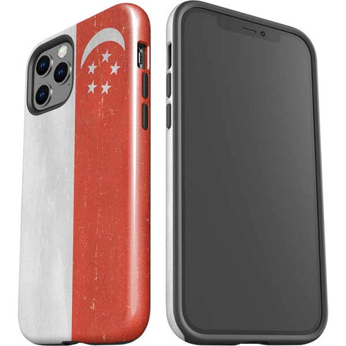 Singapore Flag Distressed iPhone 12 Pro Max Impact Case