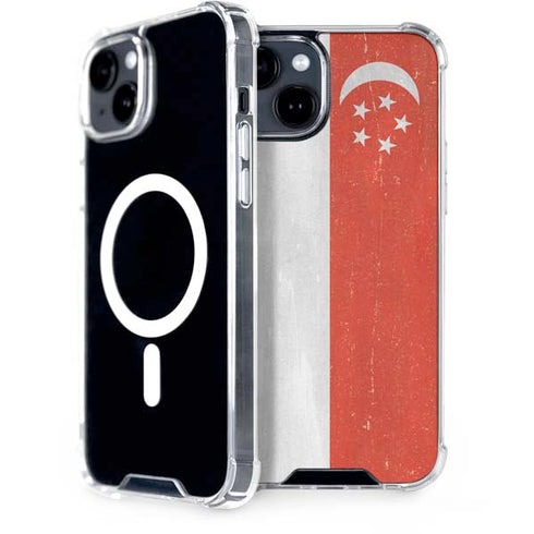 Singapore Flag Distressed iPhone 13 MagSafe Case