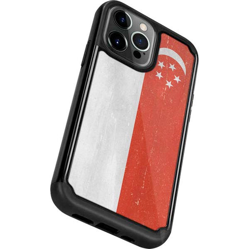Singapore Flag Distressed iPhone 13 Pro Cargo Case