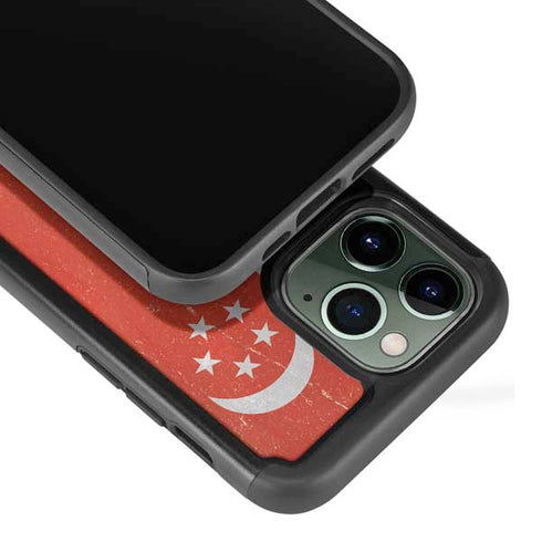 Singapore Flag Distressed iPhone 13 Pro Cargo Case