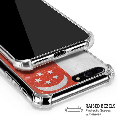 Singapore Flag Distressed iPhone 7/8 Plus Clear Case