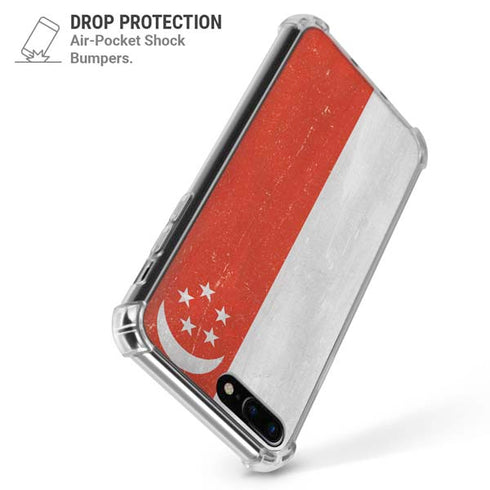 Singapore Flag Distressed iPhone 7/8 Plus Clear Case