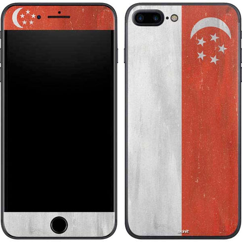 Singapore Flag Distressed iPhone 7 Plus Skin