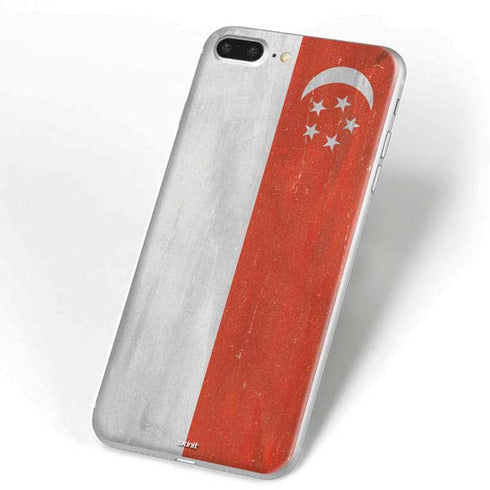 Singapore Flag Distressed iPhone 7 Plus Skin