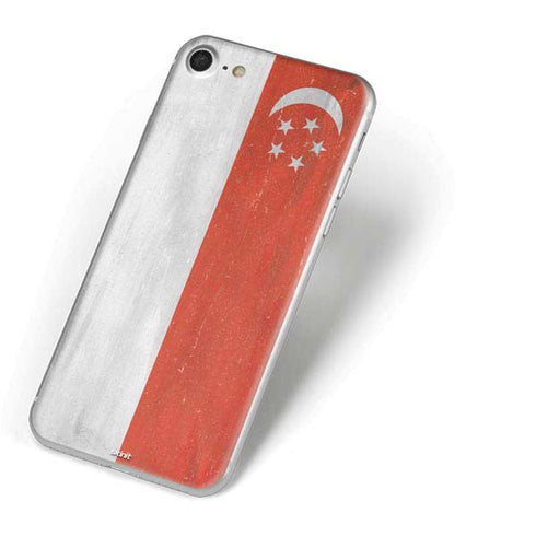 Singapore Flag Distressed iPhone 7 Skin