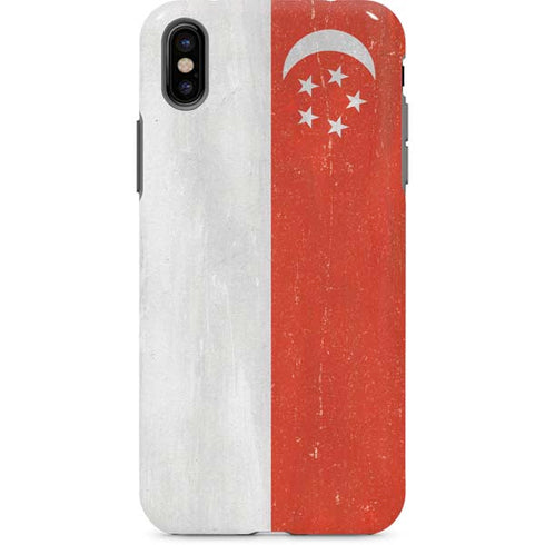 Singapore Flag Distressed iPhone 8 Pro Case