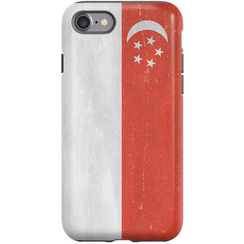 Singapore Flag Distressed iPhone SE (2nd & 3rd Gen) Pro Case