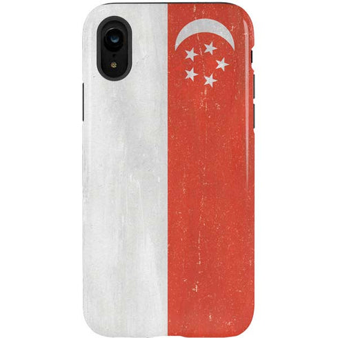 Singapore Flag Distressed iPhone XR Pro Case