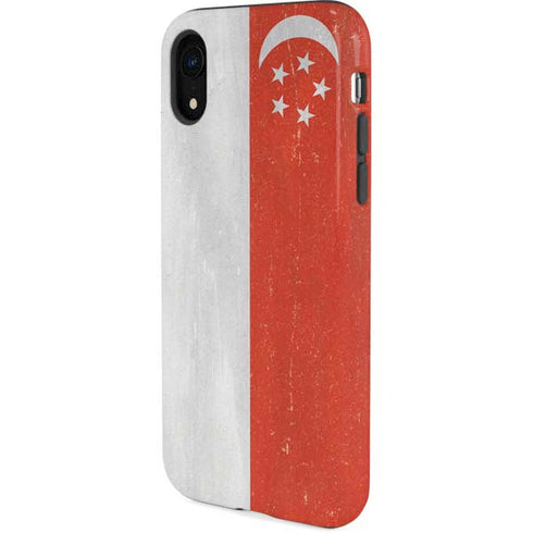 Singapore Flag Distressed iPhone XR Pro Case